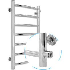 Водяной полотенцесушитель Laris Классик П7 71207593 (400x700, хром/белый/черный/золото/бронза, боковое подключение), фото 