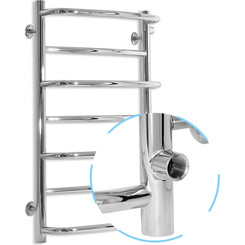 Водяной полотенцесушитель Laris Евромикс П7 71207366 (450x700, хром/белый/черный/золото/бронза, боковое подключение), фото 