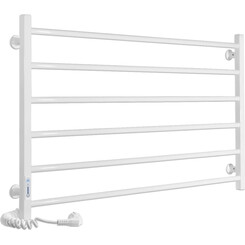 Электрический полотенцесушитель Laris Зебра Горизонт ЧК6 R3 77700080 (1000x600, белый глянцевый, левый, с таймером), фото 