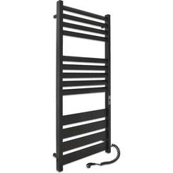 Электрический полотенцесушитель Laris Зебра Лавина ЧКЧ13 75201094 (500x1200, черный матовый, правый), Доступные размеры: 500 x 1200, Цвет производителя: черный матовый, Подключение полотенцесушителя: правое, фото 