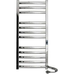 Электрический полотенцесушитель Laris Атлант Премиум П12 73207417 (500x1200, хром/белый/черный/золото/бронза, правый), Подключение полотенцесушителя: правое, фото 