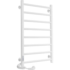 Электрический полотенцесушитель Laris Зебра Альфа ЧК8 R3 77700073 (500x800, белый глянцевый, левый, с таймером), Доступные размеры: 500 x 800, Цвет производителя: белый глянец, Подключение полотенцесушителя: левое, фото 