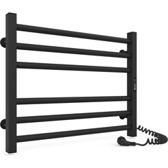 Электрический полотенцесушитель Laris Зебра Альфа-25 ЧК(Ч)6 R3 73207760 (600x500, черный матовый, правый, с таймером), Доступные размеры: 600 x 500, Цвет производителя: черный матовый, Подключение полотенцесушителя: правое, фото 