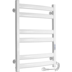 Электрический полотенцесушитель Laris Зебра Атлант ЧК6 R3 77700097 (500x700, белый матовый, правый, с таймером), Доступные размеры: 500 x 700, Цвет производителя: белый матовый, Подключение полотенцесушителя: правое, фото 