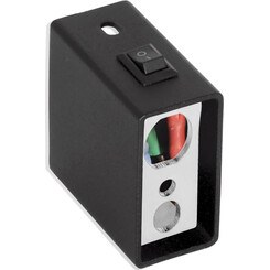 Комплект для скрытого подключения полотенцесушителя Laris 73207636 (черный, для профильной стойки, с выключателем), фото 