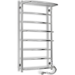 Электрический полотенцесушитель Laris Еврофлеш П8 73207613 (500x1000, хром/белый/черный/золото/бронза, правый, сенсорный, с таймером, с полкой), Доступные размеры: 500 x 1000, Подключение полотенцесушителя: правое, фото 