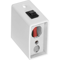 Комплект для скрытого подключения полотенцесушителя Laris 73207635 (белый глянец, для профильной стойки, с выключателем), фото 