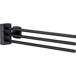 Тройная вешалка-вертушка для полотенец Am.Pm Gem A9032722 (черная), фото 