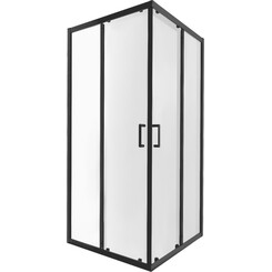 Душевая кабина Qtap Taurus BLA1099SC6 (TAUBLA1099SC6, 90x90 см, стекло прозрачное, профиль черный, без поддона), фото 