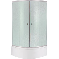 Душевая кабина Lidz Latwa SC80x80.SAT.HIGH.FR с поддоном Lidz Kapielka ST80x80x41 (LLSC8080SATHIGHFR2SET, 80x80 см, стекло матовое, профиль сатин), фото 