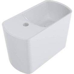 Раковина Miraggio Helix R Mirasoft 0001639 (45x22 см, біла матова), Доступні розміри: 45 x 22 R, Технологія виробництва: Mirasoft Technology, Колір виробника: білий матовий, фото 