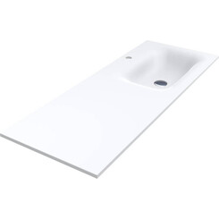 Раковина-столешница Miraggio Jessel 1200 R Mirasoft 0001587 (120x45 см, белая матовая, с крылом), Доступные размеры: 120 x 45 R, Технология производства: Mirasoft Technology, Цвет производителя: белый матовый, фото 