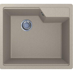 Мийка для кухні Miraggio Lisa sand 0002241 (55x49 см, пісочна, кварцова, з сифоном), Колір виробника: пісочний, фото 