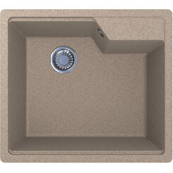 Мийка для кухні Miraggio Lisa terra 0002242 (55x49 см, терра, кварцова, з сифоном), Колір виробника: тера, фото 