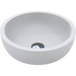 Раковина Miraggio Mark 375 Miramarble Matt 0002678 (37 см, біла матова, чаша), Доступні розміри: 38 x 38, Технологія виробництва: Miramarble Matt, Колір виробника: білий матовий, фото 