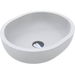 Раковина Miraggio Mark 425 Miramarble Matt 0002683 (42x36 см, біла матова, чаша), Доступні розміри: 43 x 36, Технологія виробництва: Miramarble Matt, Колір виробника: білий матовий, фото 