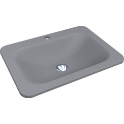 Раковина Miraggio California Mirastone gray 0000387 (61x45 см, серая матовая), Технология производства: Mirastone, Цвет производителя: серый, фото 