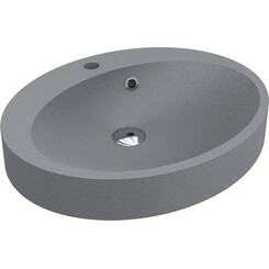 Раковина Miraggio Devon Mirastone gray 0000993 (55x44 см, сіра матова), Технологія виробництва: Mirastone, Колір виробника: сірий, фото 