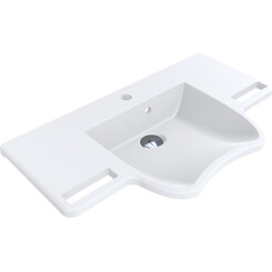 Раковина Miraggio Krakow Mirasoft 0001096 (80x45 см, біла матова, з крилом та рушникотримачем), Технологія виробництва: Mirasoft Technology, Колір виробника: білий матовий, фото 