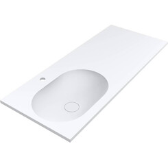 Раковина-стільниця Miraggio New York L Mirasoft 0001043 (120x50 см, біла матова, з крилом), Доступні розміри: 120 x 50 L, Технологія виробництва: Mirasoft Technology, Колір виробника: білий матовий, фото 