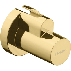 Декоративная накладка на подсоединительный угловой вентиль Hansgrohe Polished Gold Optic 13950990 (полированная золотая), фото 