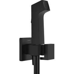 Гигиенический душ с вентилем Hansgrohe E EcoSmart Matt Black 29231670 (черный матовый, на холодную воду), фото 