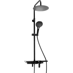 Душова система Yoka Saba 25 Black Matt BP.SABA25-BLK (чорна матова, з виливом та поличкою), фото 