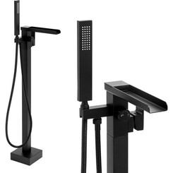 Змішувач для ванни Yoka Roma Black Matt BP.ROMA-BLK (чорний матовий, підлоговий з каскадним виливом), Колір виробника: чорний матовий, фото 