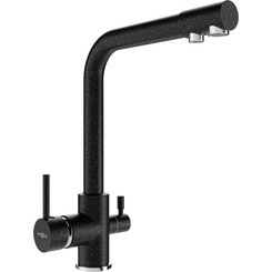 Смеситель для кухни Mexen Duero Black MEX-671600-76 (черный, с подключением питьевой воды), Цвет производителя: черный, фото 
