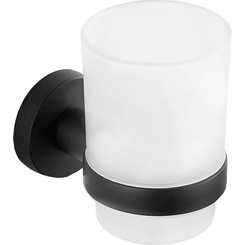 Стакан для зубных щеток Mexen Remo Black MEX-7050738-70 (черный, настенный), Цвет производителя: черный, фото 