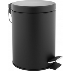 Відро для сміття Yoka Labi Black CH.LABI-BLK (чорне, 3 л, з педаллю та кришкою), фото 