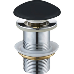 Донный клапан Mexen Klik-Klak Black Matt MEX-79910-85 (черная матовая керамика, без перелива), Цвет производителя: черная матовая керамика, фото 