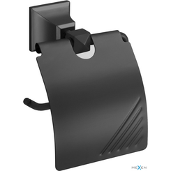 Держатель для туалетной бумаги Mexen Dalia Black MEX-7017333-70 (черный, с крышкой), фото 