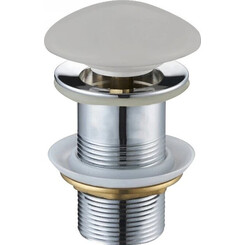 Донный клапан Mexen Klik-Klak Light Gray Matt MEX-79910-67 (светло-серая матовая керамика, без перелива), Цвет производителя: светло-серая матовая керамика, фото 