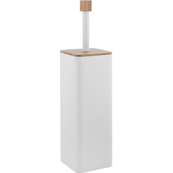 Йоржик для унітазу Yoka Amba White/Bamboo PD.AMBA-WHT (білий/бамбук, підлоговий), Колір виробника: білий, бамбук, фото 