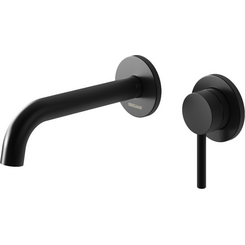 Змішувач прихованого монтажу для умивальника Kohlman Axel Black QW180AB (чорний матовий, внутрішня частина в комплекті), Колір виробника: чорний, фото 