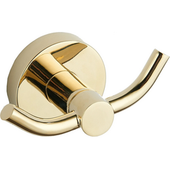 Крючок для ванной Mexen Remo Gold MEX-70507352-50 (золотой, двойной), Цвет производителя: золото, фото 