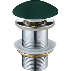 Донный клапан Mexen Klik-Klak Dark Green Matt MEX-79910-47 (темно-зеленая матовая керамика, без перелива), Цвет производителя: темно-зеленая матовая керамика, фото 