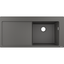 Мойка для кухни Hansgrohe S51 S514-F450 Built-in sink Stone Grey 43314290 (105x51 см, серый камень), фото 