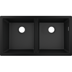 Мийка для кухні Hansgrohe S51 S510-U770 Under-mount Graphite Black 43434170 (82x45 см, чорна графітова), фото 
