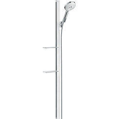 Душевой гарнитур Hansgrohe Raindance Select S White/Chrome 27646400 (белый/хром, с 2 полками), фото 