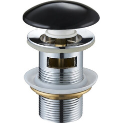 Донный клапан Mexen Klik-Klak Black MEX-79920-75 (черная керамика, c переливом), Цвет производителя: черная керамика, фото 