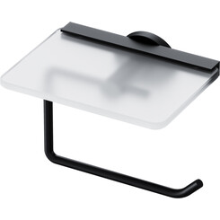 Держатель для туалетной бумаги Am.Pm X-Joy A85A341522 (черный матовый, с полкой), Цвет производителя: черный матовый, фото 