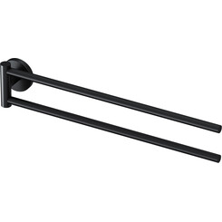 Поворотный полотенцедержатель Am.Pm X-Joy A85A32622 (черный матовый, двойной), Цвет производителя: черный матовый, фото 