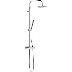 Душевая система с термостатом Damixa Scandinavian Pure 936750000 (с полкой), Цвет производителя: хром, фото 