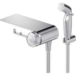 Гигиенический душ со смесителем Am.Pm X-Joy TouchReel F0H85A800 (с полкой и бумагодержателем), Цвет производителя: хром, фото 