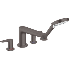 Смеситель на борт ванны Hansgrohe Talis E Brushed Black Chrome 71748340 (брашированный черный хром, на четыре отверстия), фото 