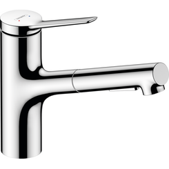 Смеситель для кухни Hansgrohe Zesis M33 Eco pull-out spray Chrome 74810000 (с выдвижной лейкой), фото 