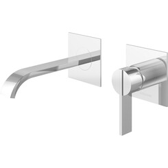 Смеситель скрытого монтажа для раковины Kohlman Dexame Chrome QW183D (20 см, внутренняя часть в комплекте), фото 