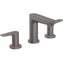 Смеситель для умывальника Hansgrohe Talis E Brushed Black Chrome 71733340 (брашированный черный хром, на три отверстия, с донным клапаном), фото 